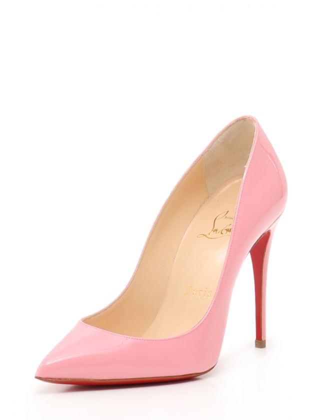 クリスチャンルブタン Christian louboutin パンプス ヒール ピンク 35 シューズ 22cm 3140495 エナメルレザー PIGALLE FOLLIES 100 PATENT レディース